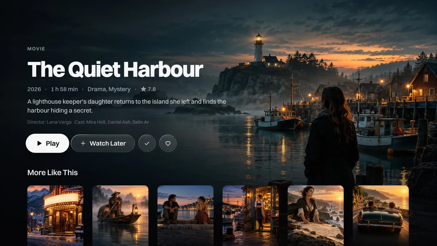 Katos on LG TVs: a series page with its seasons and episodes
