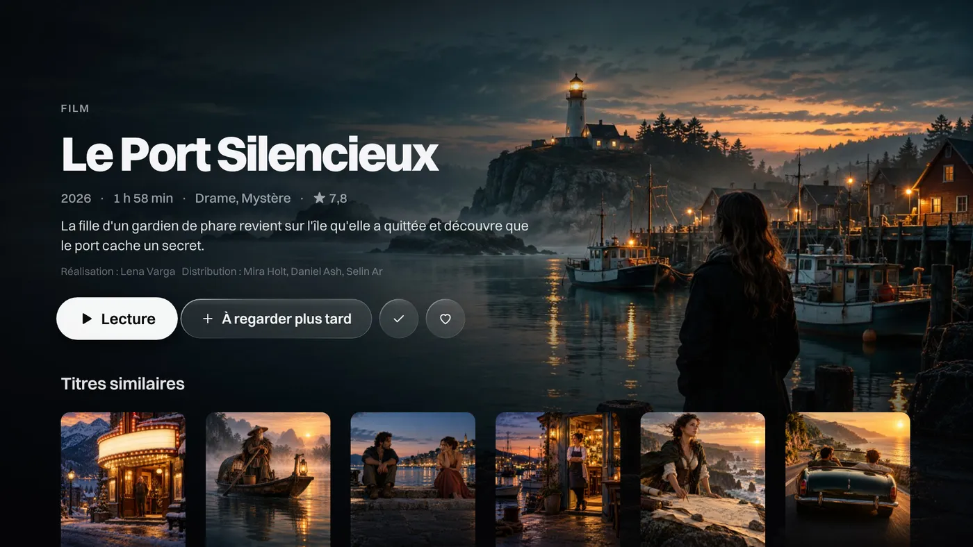 Katos sur TV LG : la page d’une série avec ses saisons et ses épisodes