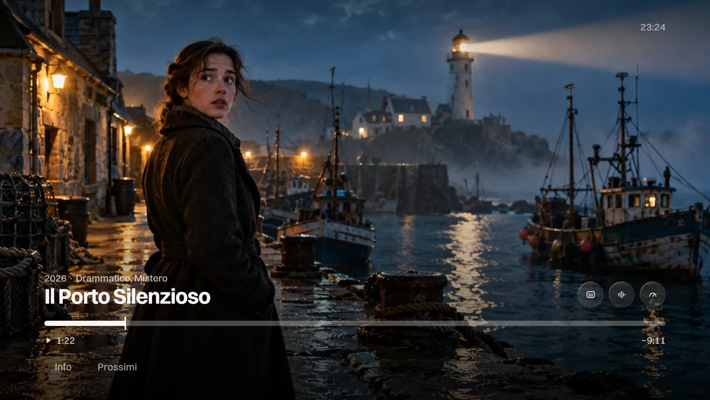 Katos su TV LG: un film in riproduzione, con i controlli del player